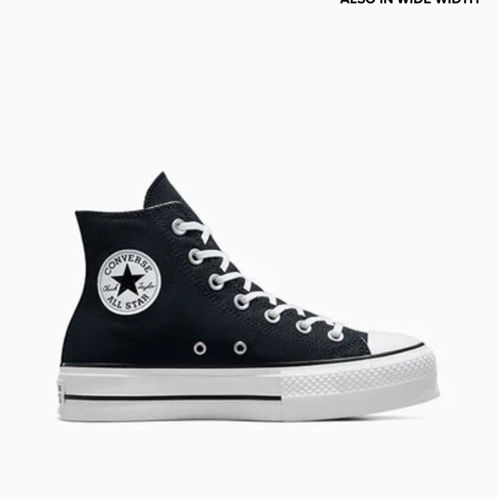 Black Converse All Star Chunk Taylor Women 7 Platform